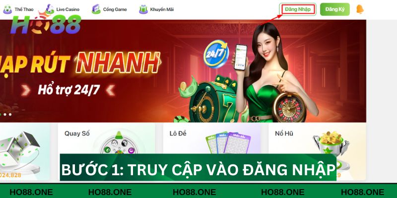 Bước 1: Truy cập trang đăng nhập chính thức của Ho88 Bước 1: Truy cập trang đăng nhập chính thức của Ho88